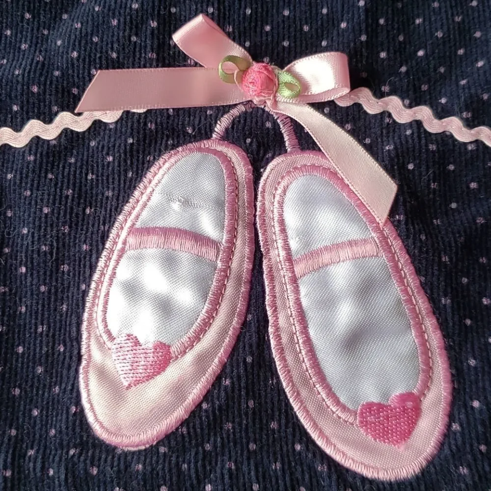 Adorable Polka Dotted Ballerina Jumper Dress Sz 6X